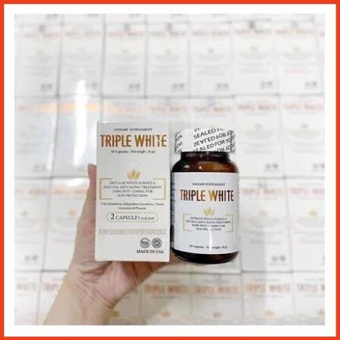 VIÊN UỐNG TRẮNG DA TRIPLE WHITE 200MG ,TRẮNG DA, MỜ NÁM
