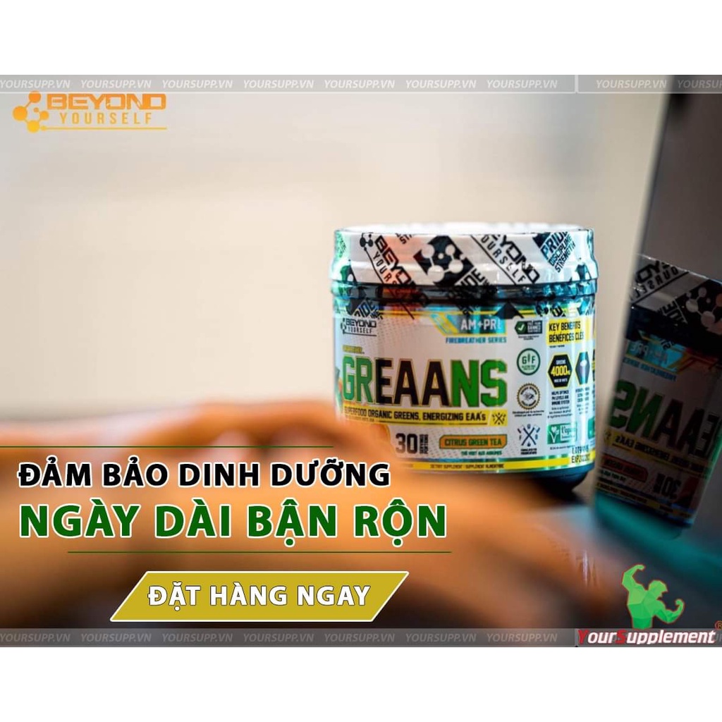Siêu thực phẩm hữu cơ bổ sung 50+ RAU XANH và EAA GREAANS - 30 lần dùng