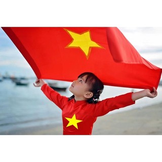 Cờ tổ quốc 0,8m*1,m2 vải phi đẹp