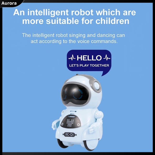 Robot Đồ Chơi Thông Minh Mini Phát Nhạc Và Giọng Nói Đa Năng Cho Trẻ Em