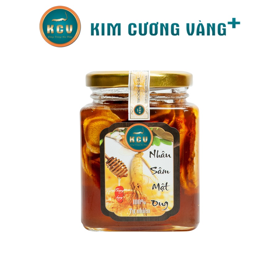 Mật Ong Nhân Sâm Nguyên Chất Sáng Da Giảm Cân  Kim Cương Vàng 280ml