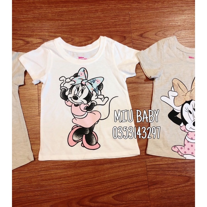 Áo cộc tay Minnie bé gái du xin