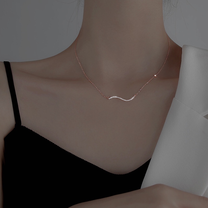 Vòng cổ Đính Đá Lấp Lánh Sang Trọng Cho Nữ