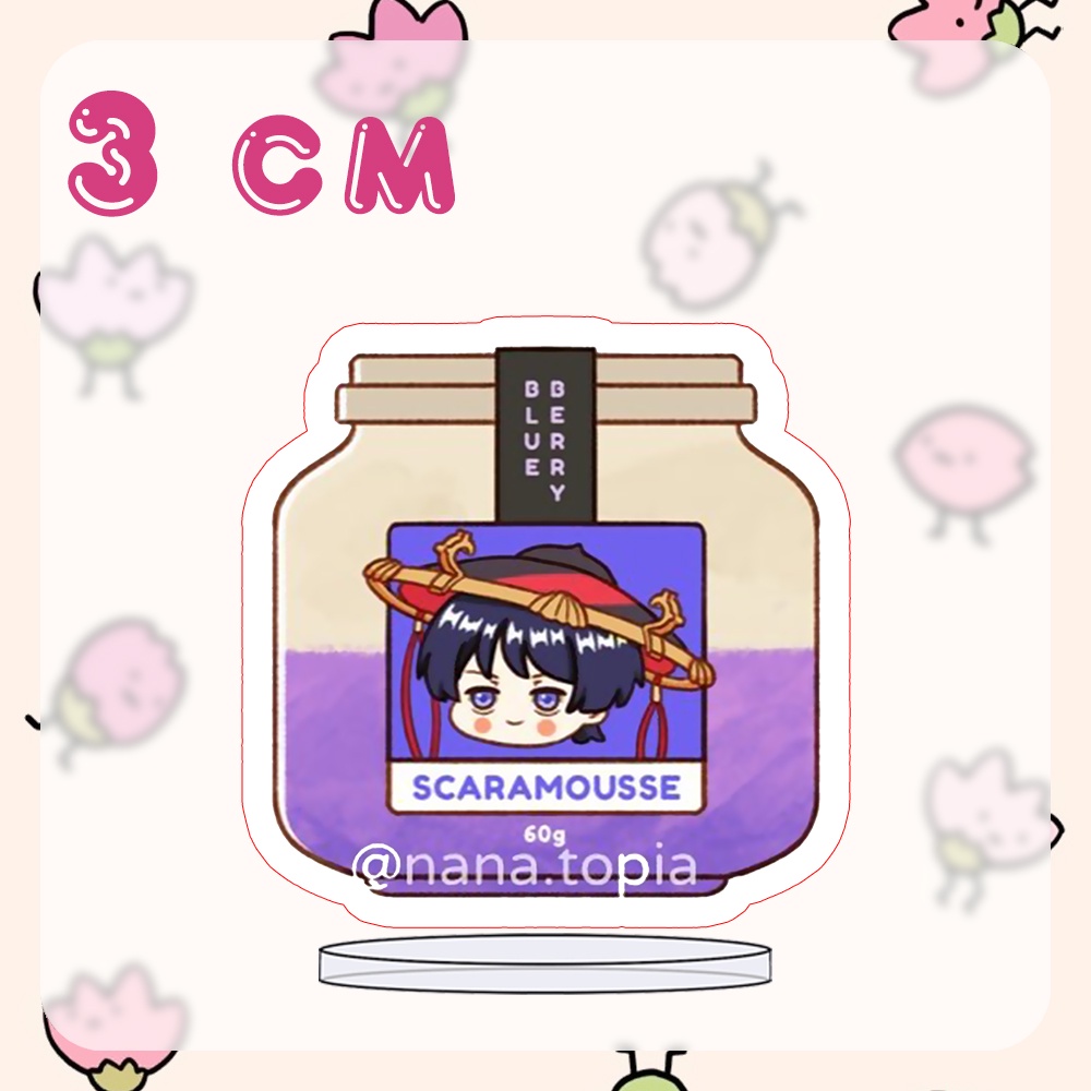 (3CM) Mô hình Standee in hình GENSHIN IMPACT ver HỘP THỰC PHẨM mica trong arcylic game anime chibi