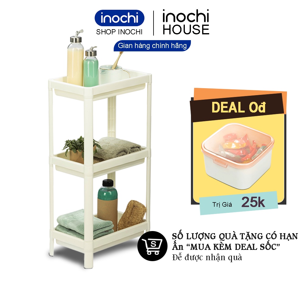 Kệ 3 Tầng inochi Kệ nhà tắm Đa Năng Inochi Nhựa Dùng Để Đựng Gia Vị Nhà Bếp Đựng Đồ Thực Phẩm, Phòng ngủ