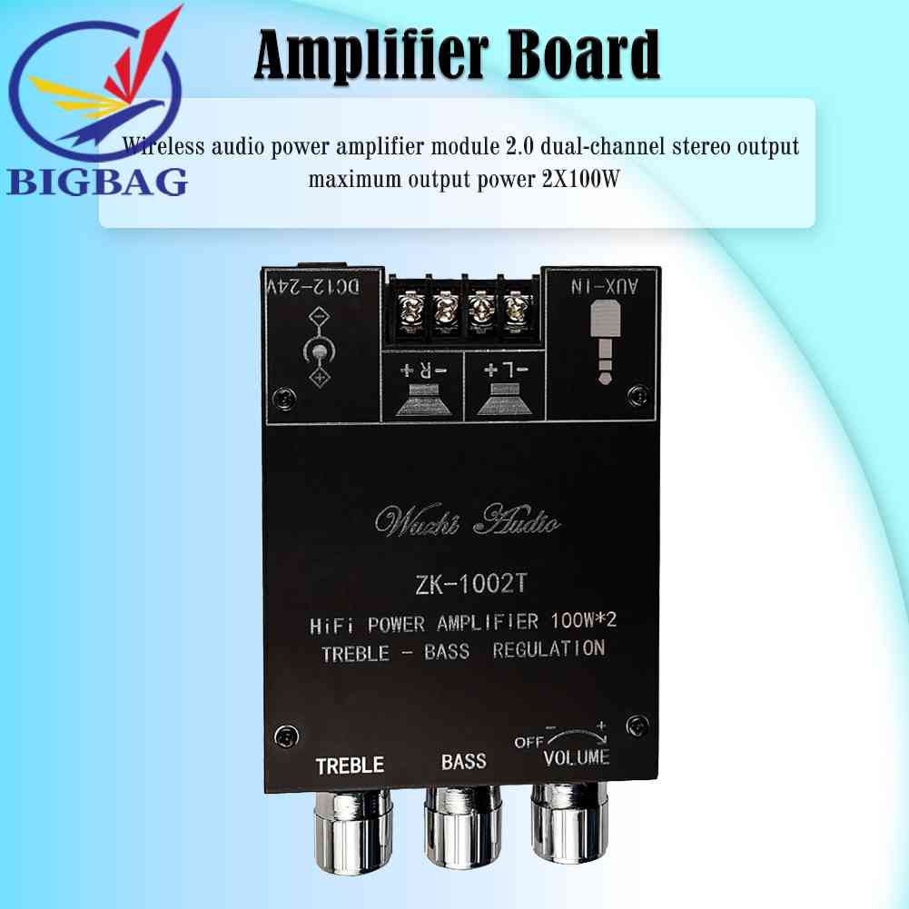 Bảng Mạch Khuếch Đại Âm Thanh ZK-1002T HIFI 2.0 Kênh 100Wx2 Chuyên Dụng