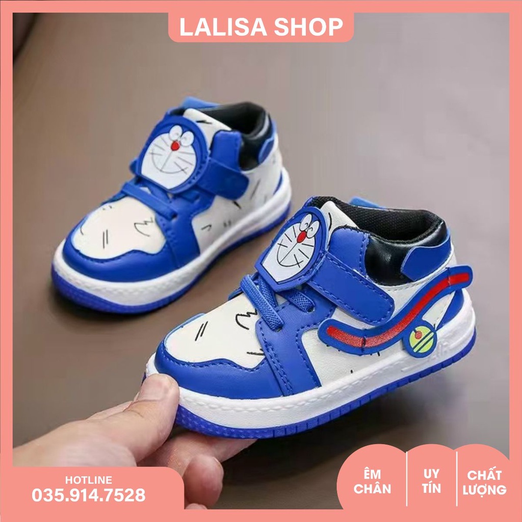 Giày Sneaker Cho Bé Trai Và Bé Gái Giày Da Cổ Cao Đế Cao Su Mềm Êm g262-3-4