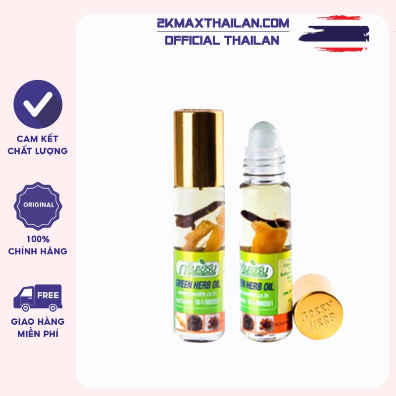 Dầu Nhân Sâm Thái Lan Ginseng Green Herb Oil 8ml