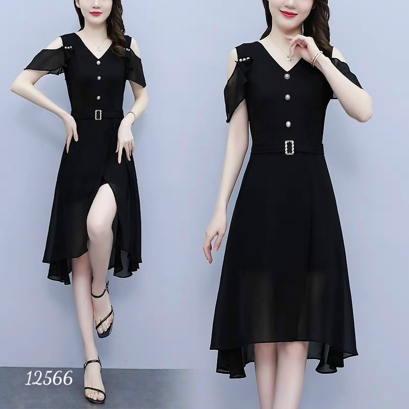 Đầm voan chiffon M/L/XL/2XL⚡️Đầm dự tiệc / trung niên