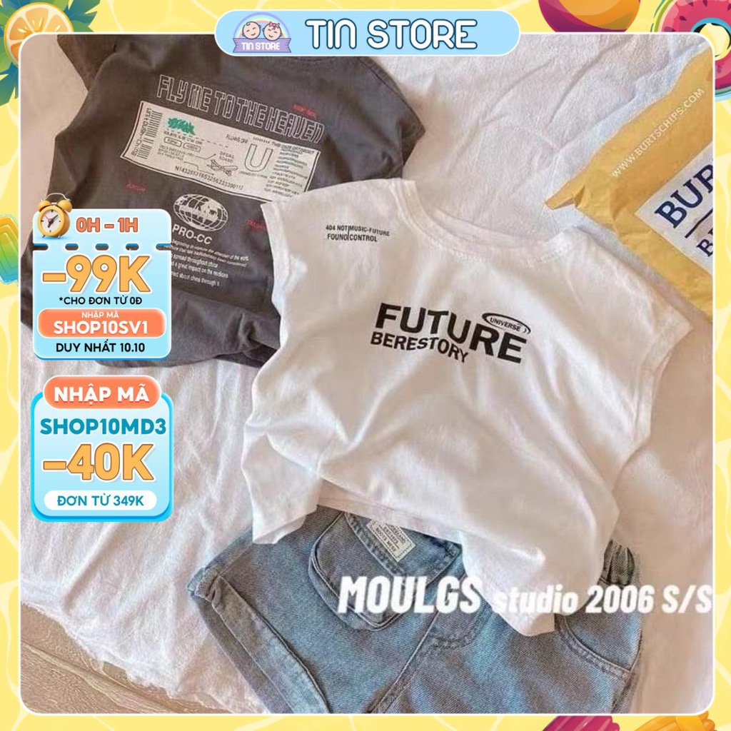 Áo Ba Lỗ Và Quần Bò Future Chất Vải Thoáng Mát Cho Bé Từ 6Kg Đến 28Kg Thời Trang Trẻ Em Tin Store (Quần Và Áo Bán Riêng)