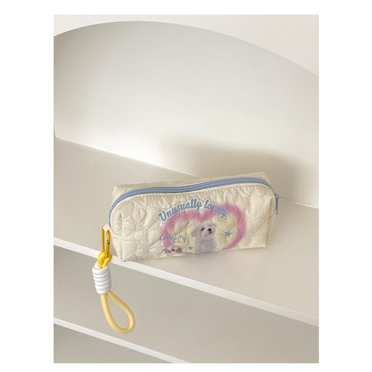 Túi Đựng Bút / Mỹ Phẩm Cỡ Lớn Hình Chú Cún Đáng Yêu Phong Cách Hàn Quốc Ốp
