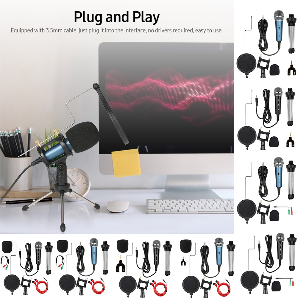 Micro mini Có Dây Để Bàn Dùng Để Ghi Âm Giọng Nói Cho Điện Thoại / Máy Tính