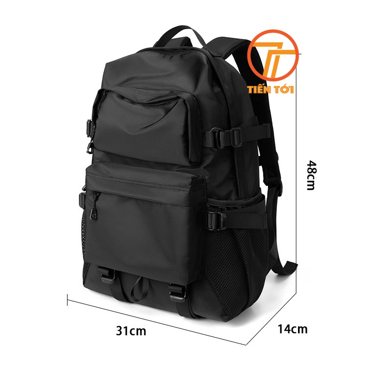 Balo Nam Đi Học Mã TH13110, Balo Laptop Sử Dụng Đa Năng Chất Vải Dày Mềm Màu Đen