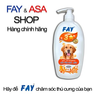Dầu Tắm Chó, Mèo Fay 3 Sao 800ml ( 3 Trong 1) cho thú cưng