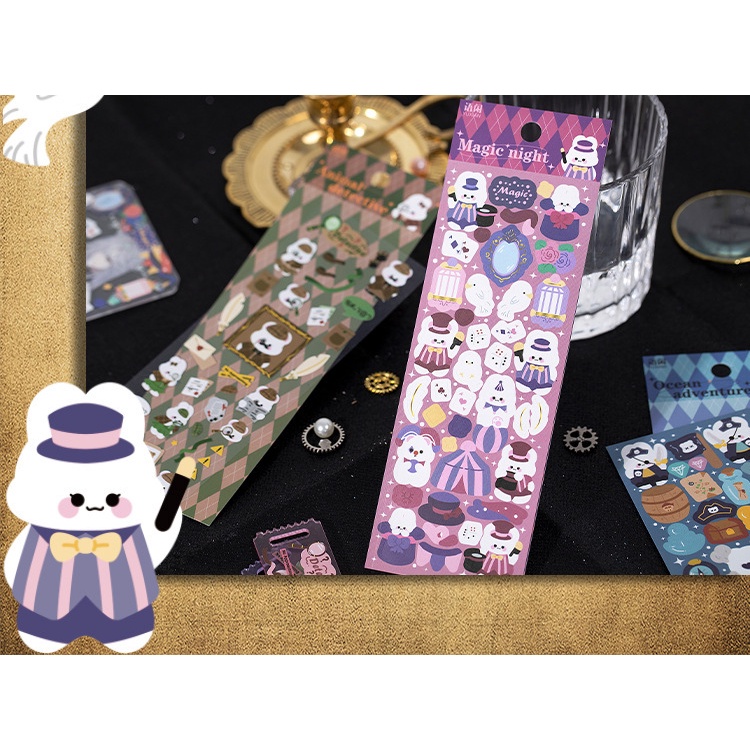 Goo Bộ 2 Tấm Sticker Hình Vương Quốc Và Thú Cưng Dễ Thương Dán Trang Trí Sổ Tay diy