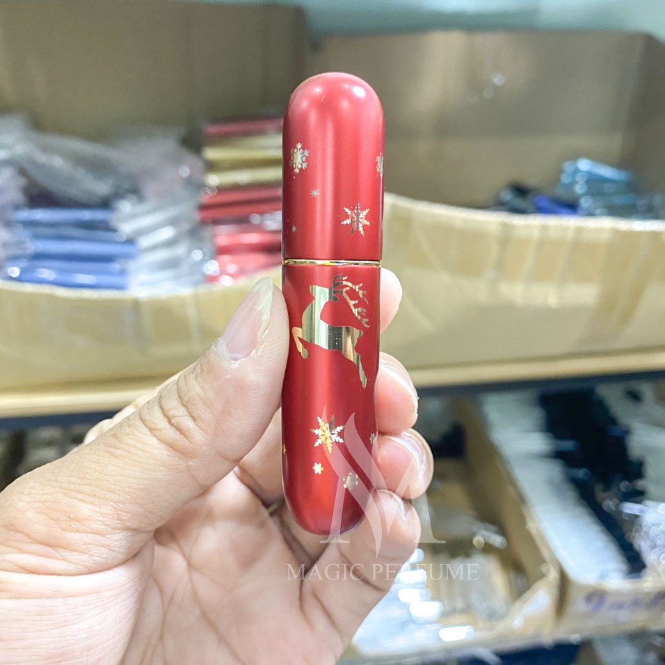Chai đựng nước hoa tự bơm luxury 5ml cao cấp phiên bản noel vòi phun siêu mịn!