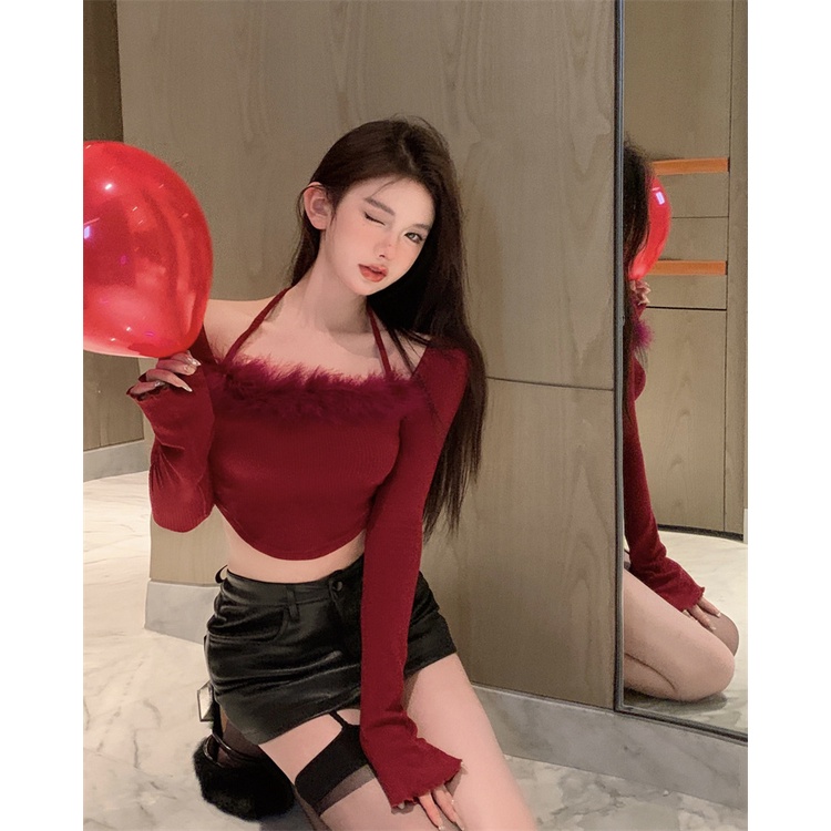 Cocory vn Áo Khoác Lông Tay Dài 4 Màu Sắc Tùy Chọn Quyến Rũ Cho Nữ