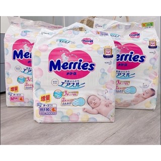 Tả bỉm dán/quần Merries nội địa nhật cộng miếng