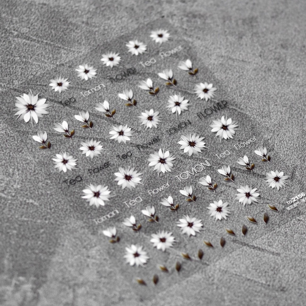 Sticker lụa 5d mẫu hoa cao cấp dán móng tay nail