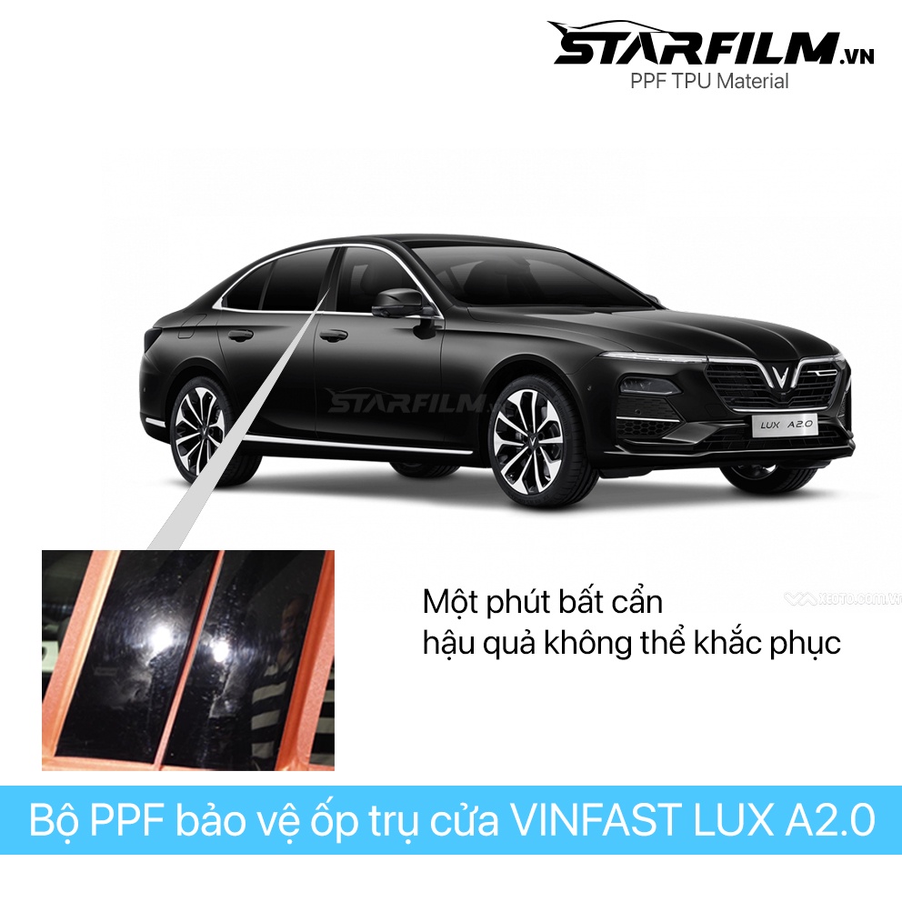 Bộ PPF bảo vệ chống xước trụ bóng STARFILM cho Vinfast Lux A