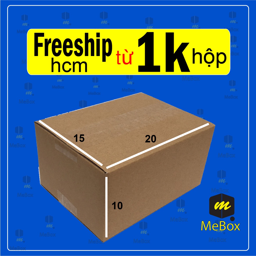 Hộp carton thùng giấy gói hàng 20x15x10
