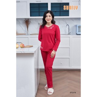 Sp2078 đồ bộ mặc nhà cotton áo dài quần dài
