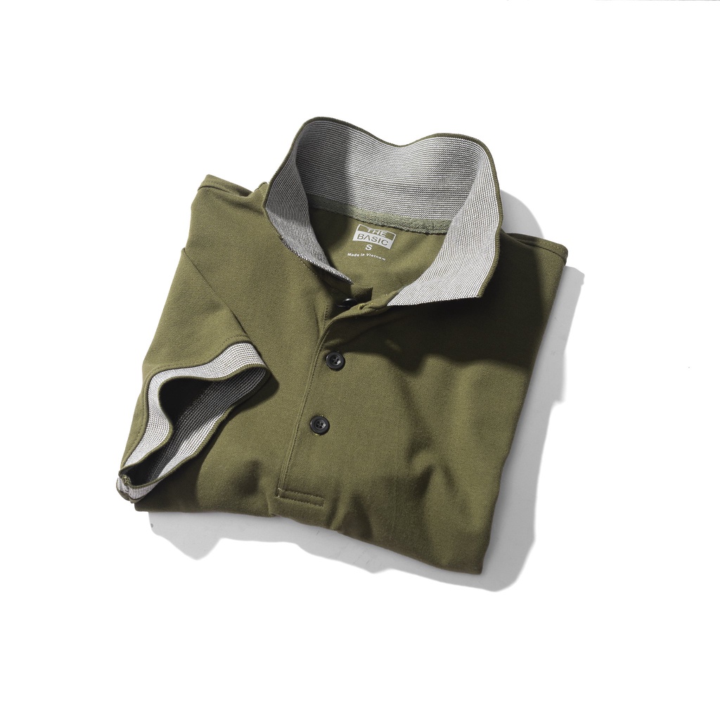 Áo Thun Polo Nam THE BASIC áo thun cổ bẻ  chất cotton co giãn cao cấp , thấm hút mồ hôi - BBXR004