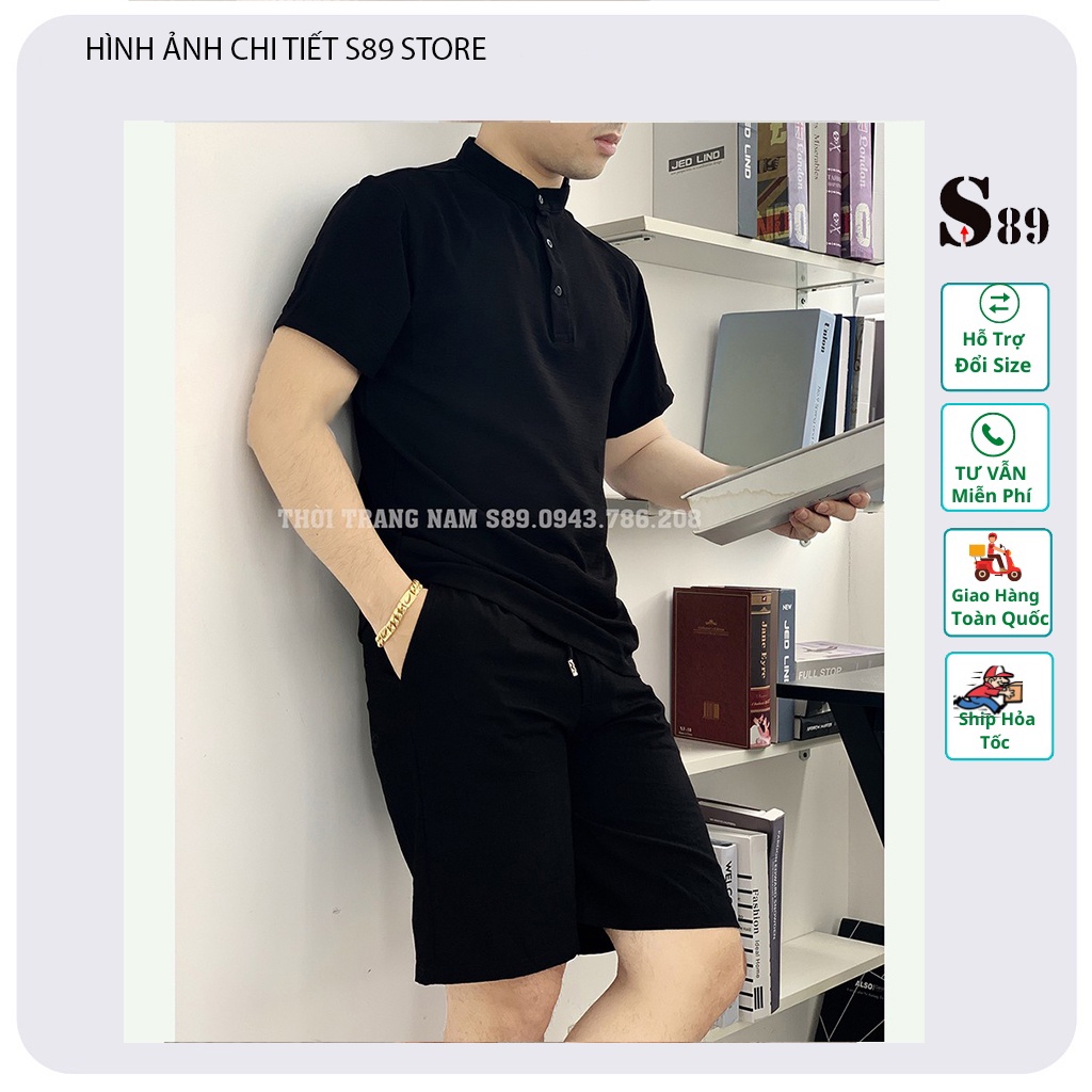 Đồ bộ nam S89 chất liệu đũi xước thái mặc thoáng mát siêu nhẹ