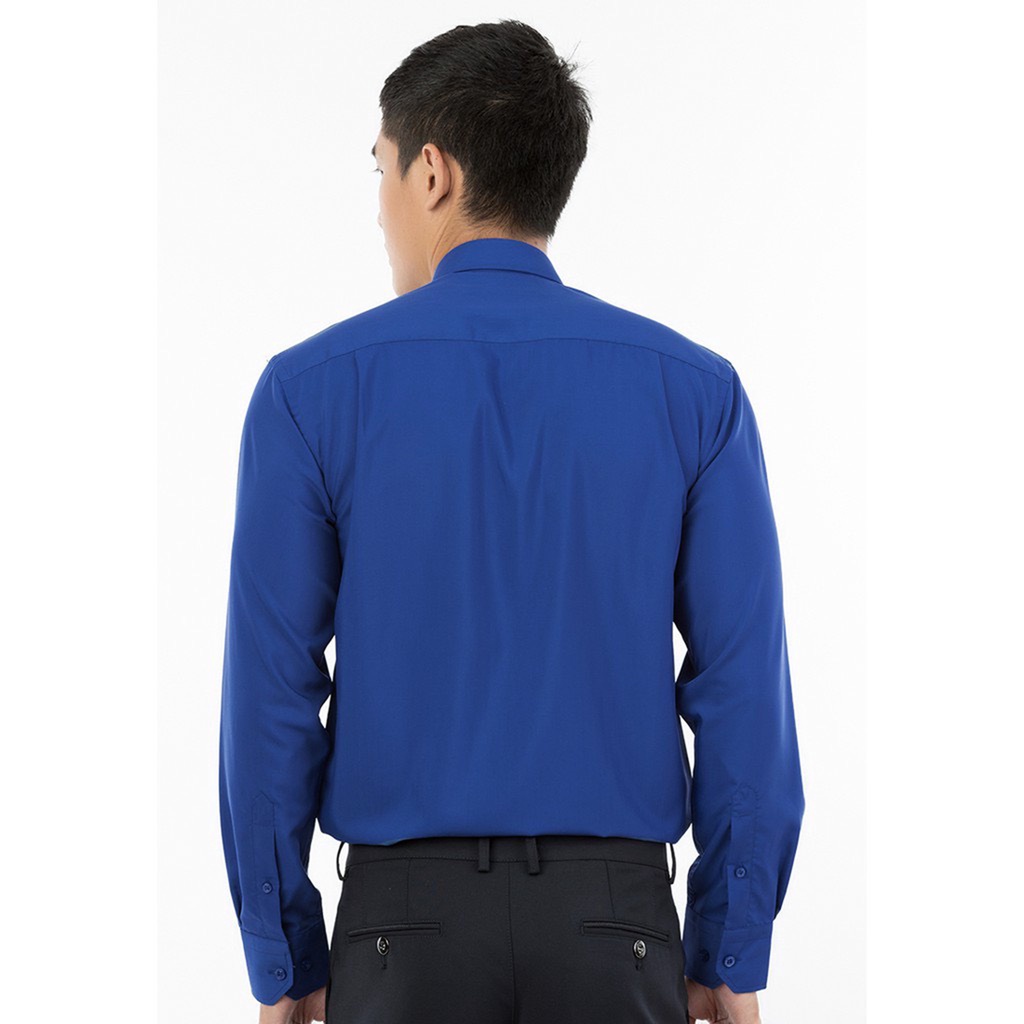 Áo Sơ Mi Dài Tay Màu Trơn Vĩnh Tiến Regular Vạt Ngang 360