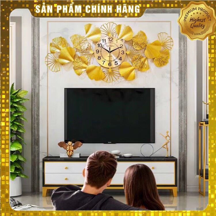 Đồng Hồ Treo tường Trang Trí Hình Lá Mùa Thu 001Y (Hang Chính Hãng Loại 1)