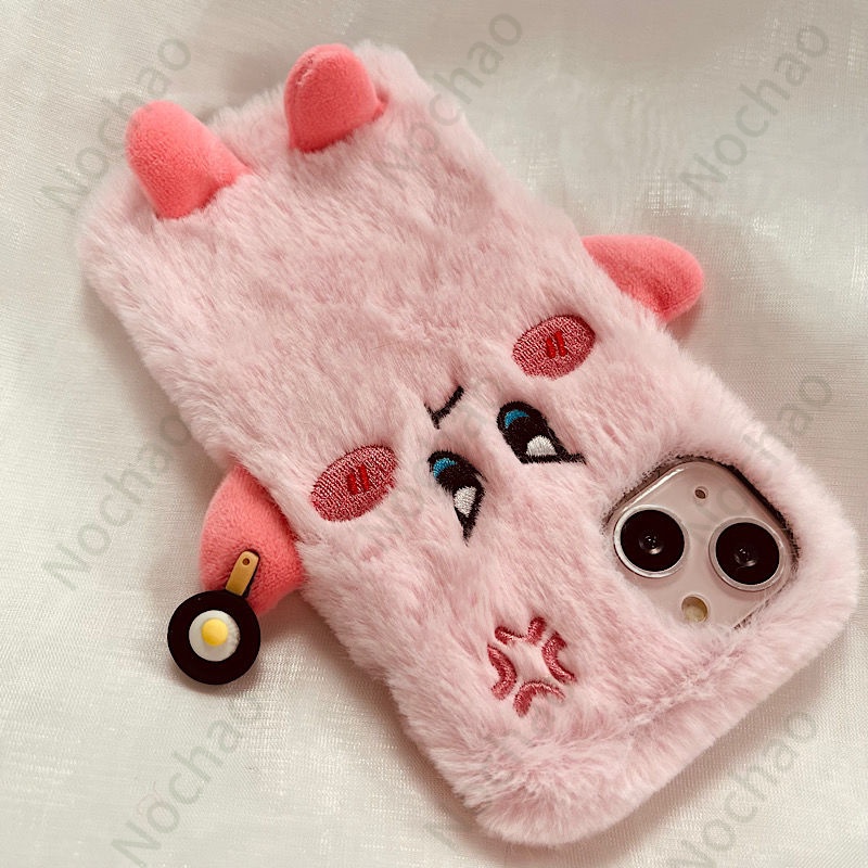 Ốp Điện Thoại Phủ Lông Mềm Chống Sốc Hình Angry Star Cho iPhone14 pro max iPhone13 iPhone11 iPhone12promax 13 / 11 xsmax / 14