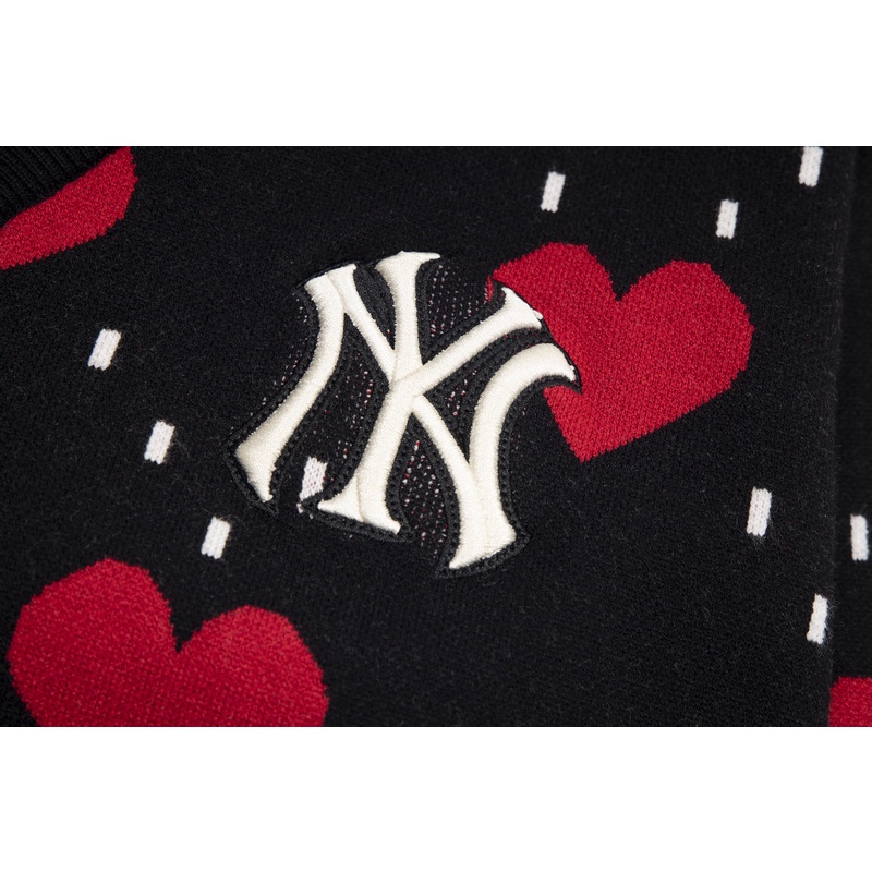 ❤❀  ❤ Mlb Áo Khoác Cardigan Tay Dài Cổ Chữ V Thêu Chữ Thời Trang