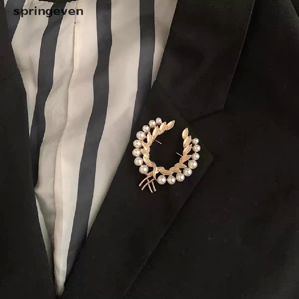 Ghim Cài Áo Hình Lúa Mì Đính Ngọc Trai Phong Cách Vintage Thời Trang Cho Nữ