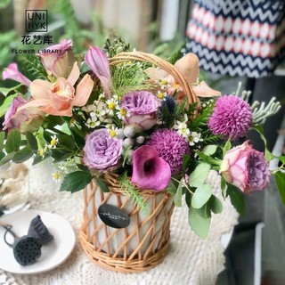 Mới Giỏ Đan Mây Tre Thủ Công Đựng Hoa Tiện Dụng