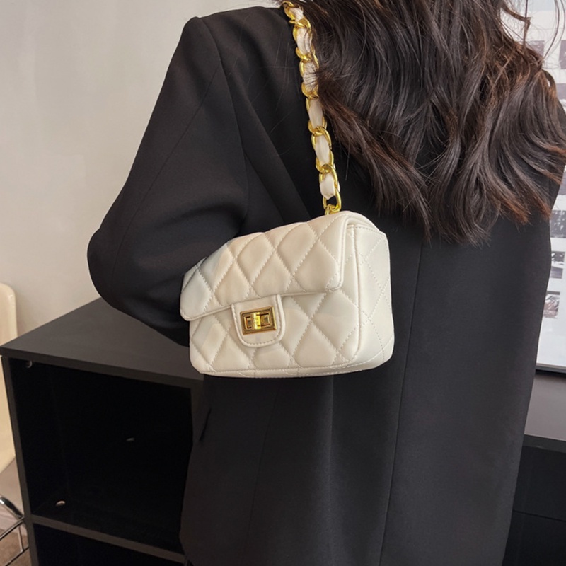 Túi Đeo Chéo Hình Vuông Nhỏ Kết Cấu Kim Cương Thời Trang Cho Nữ