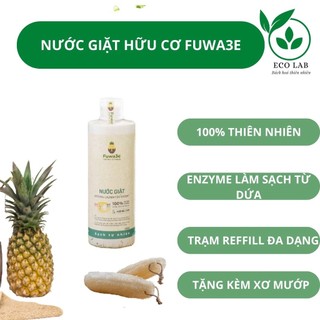 Nước giặt hữu cơ Fuwa3e organic sinh học giặt quần áo, an toàn cho em bé 100ml, 500ml