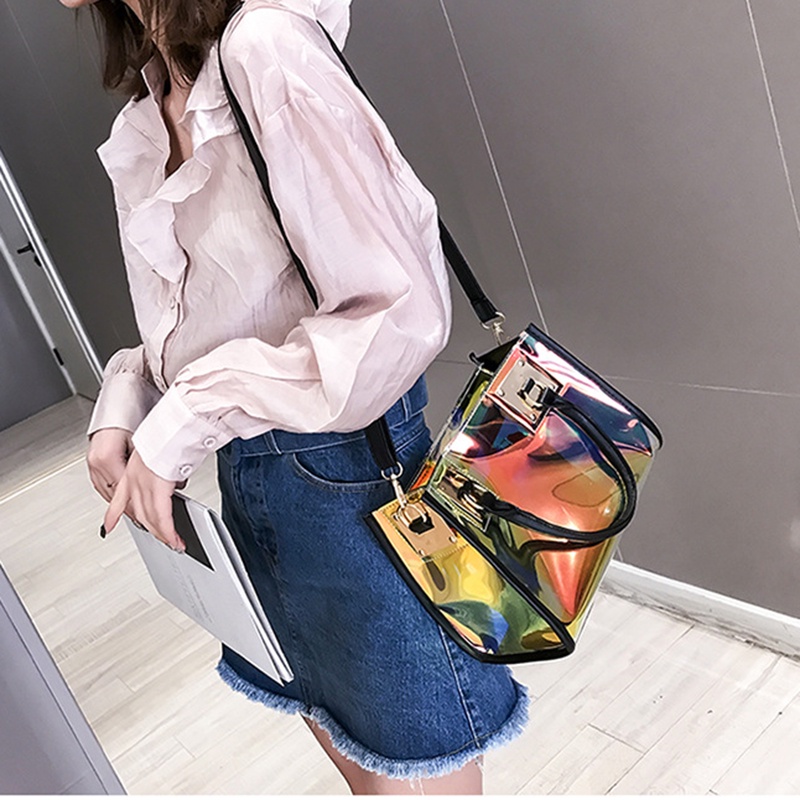 Túi Đeo Vai Hình Vuông Cỡ Nhỏ Trong Suốt Phong Cách Hàn Quốc Thời Trang Cho Nữ