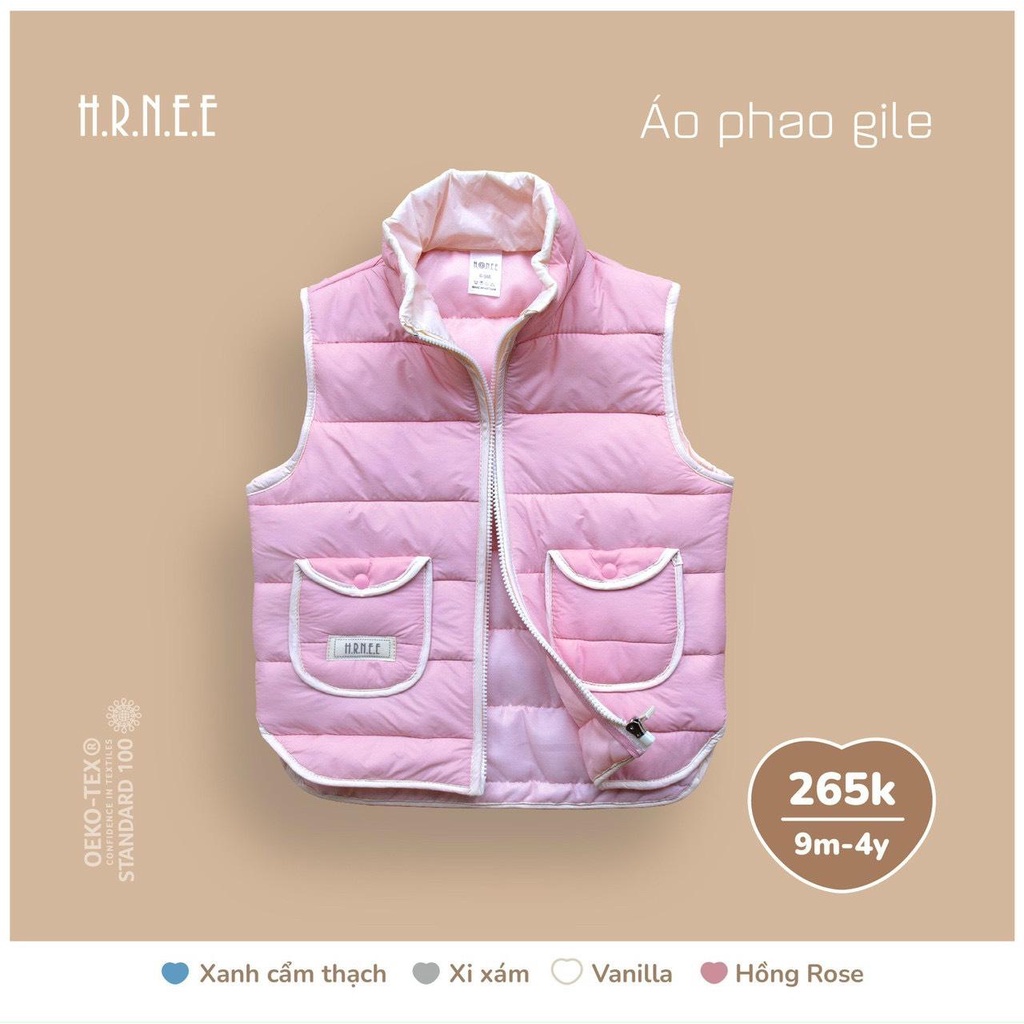 HRNEE - Áo gile phao siêu nhẹ Hrnee cho bé trai / bé gái