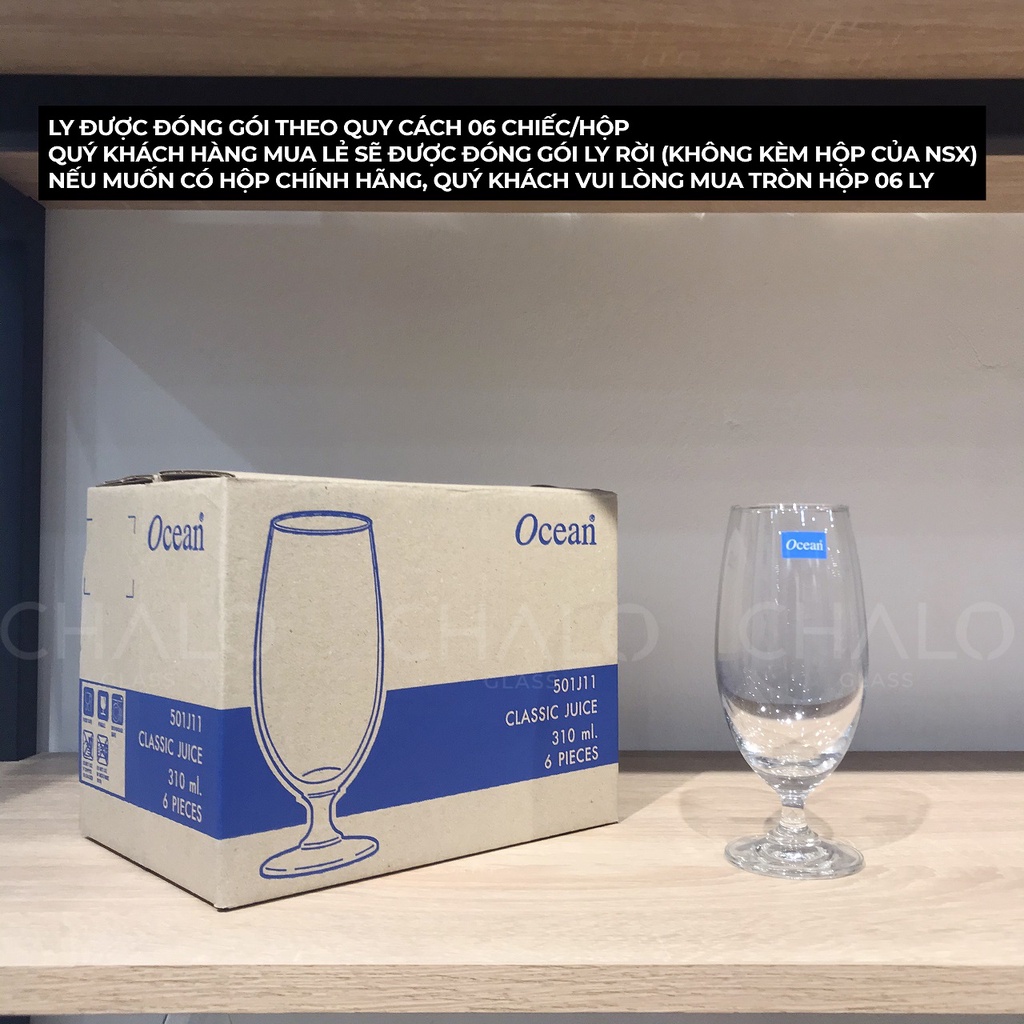Ly thủy tinh Ocean Classic Juice &amp; Beer 310ml - 420ml - 1501J11 - 1501B15 [Made in Thailand]