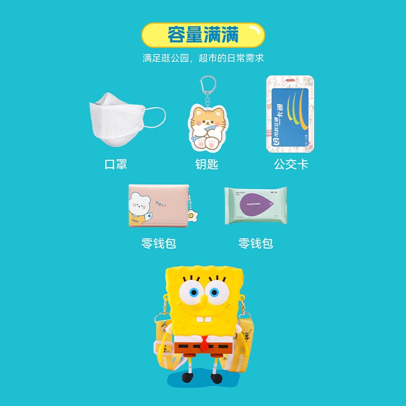 Ví Silicone Đựng Tiền Xu Chính Hãng Hình SpongeBob