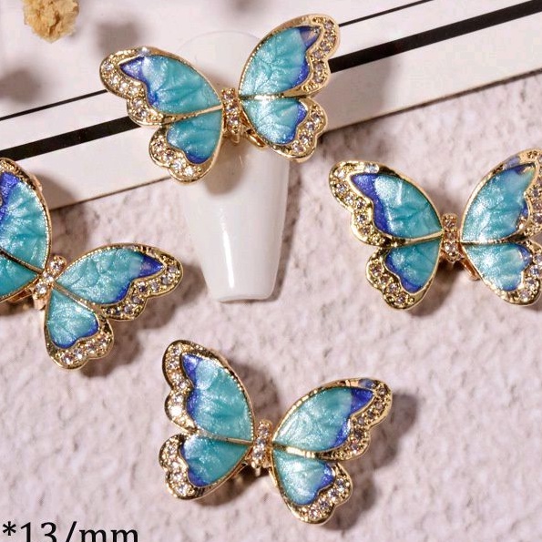 Charm buớm lò xo,charm cao cấp trang trí móng