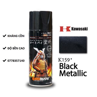K159 sơn xịt samurai màu đen kim loại