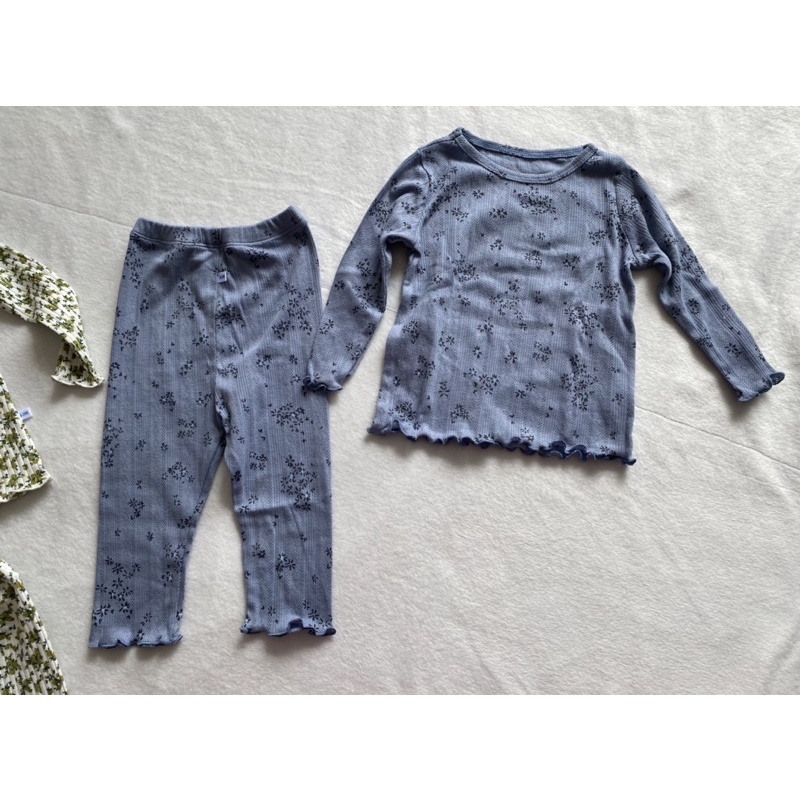 Set 3 bộ dài cotton gân cho bé