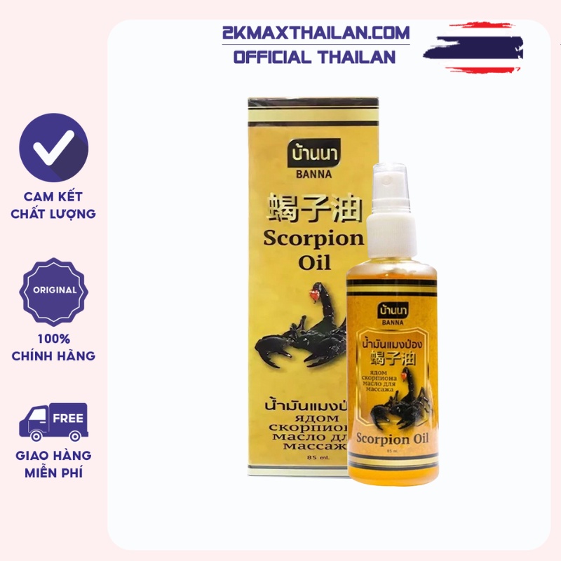 Dầu Xịt Xoa Bóp Bọ Cạp BANNA Thái Lan 85ml