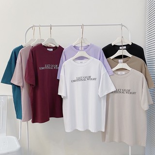 Áo thun chữ I LET GO tay ngắn chất cotton nhiều màu freesize Pumi