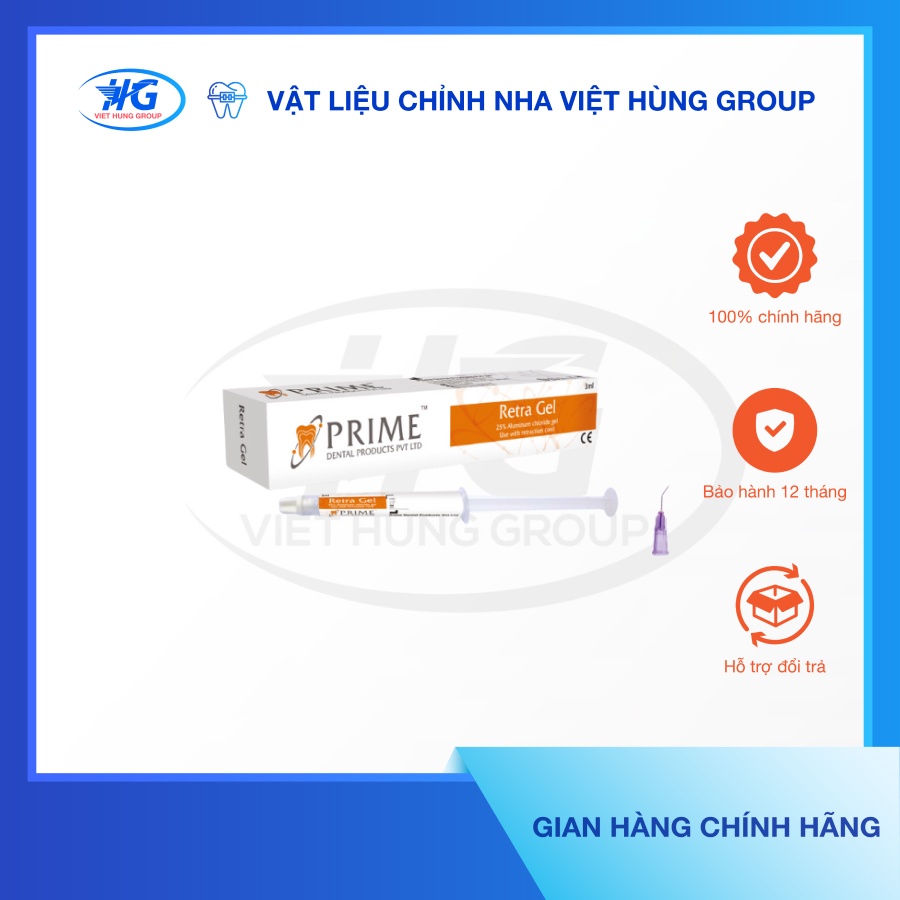 Vật Liệu Cầm Máu Và Co Nướu Răng (Retra Gel) PRIME - VIỆT HÙNG GROUP