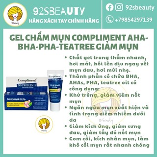 Gel BHA chấm mụn Compliment không chứa cồn giúp giảm mụn hiệu quả
