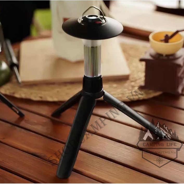 Đèn pin led cắm trại, đèn treo lều đa chức năng tripod kiêm đèn pin, cắm trại dã ngoại - Camping VietNam