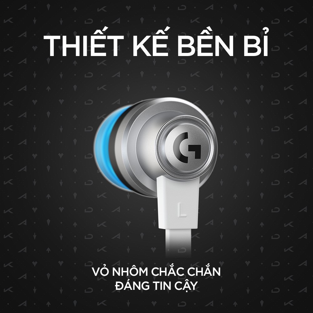 Tai nghe game in-ear Logitech G333 KDA - Dual Drivers, Jack 3.5mm, Mic và điều khiển trên dây - Hàng Chính Hãng