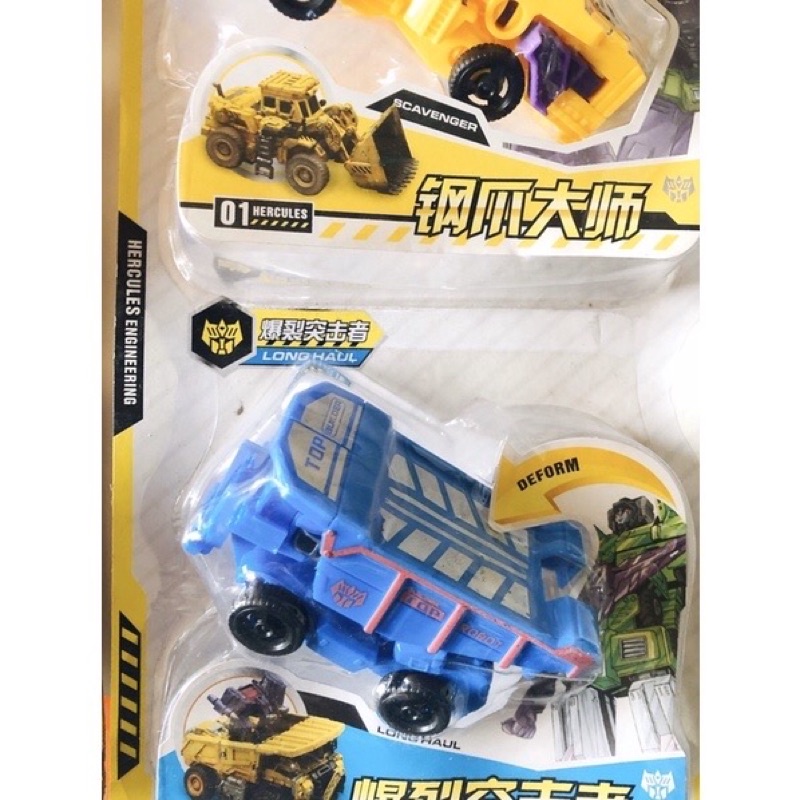 Sỉ vỉ 3 chiếc xe xây dựng biến hình siêu nhân có bánh xe cực xịn